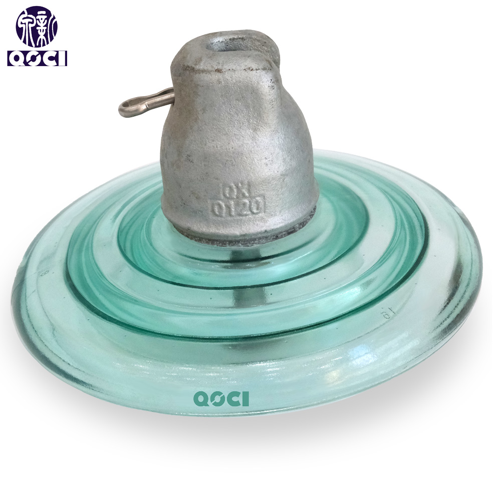 120kN U120BL High Voltage Cap and Pin Type Toughened Disc Suspension Glass Electric Insulator