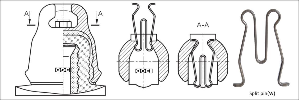 70kn High Voltage Anti-Pollution Toughened Suspension Glass Insulator U70BLP (4)