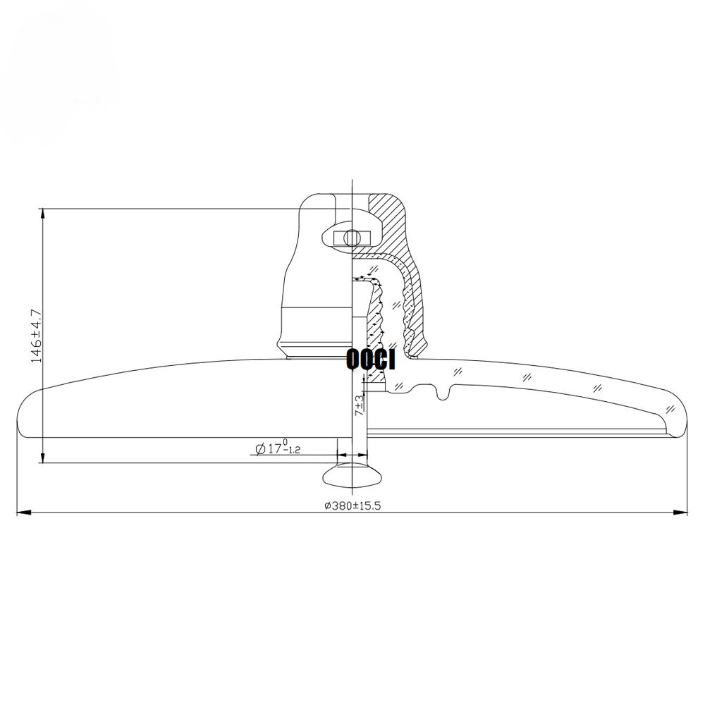 Aerodynamic Type Glass Disc Suspension Insulator