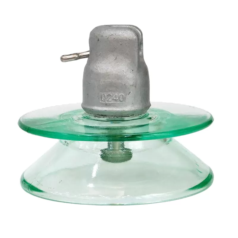 U240BD High Voltage Cap and Pin Type Anti-Fog Glass Isolator Toughened Double Shed Glass Electric In